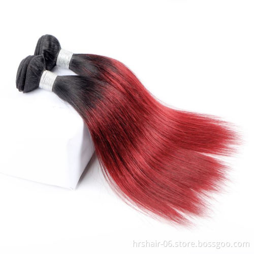 extention  Wine Colour raw Wholesale 99j bundle with closure european silky straight human hair 1b~99j cherry red bundles